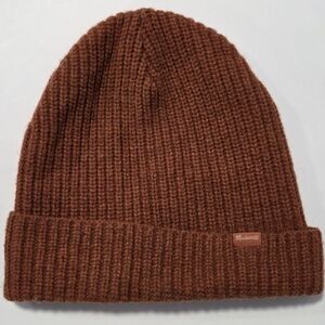 Madewell 100% Merino Wool Warm Burnt Orange Rust Ribbed Beanie